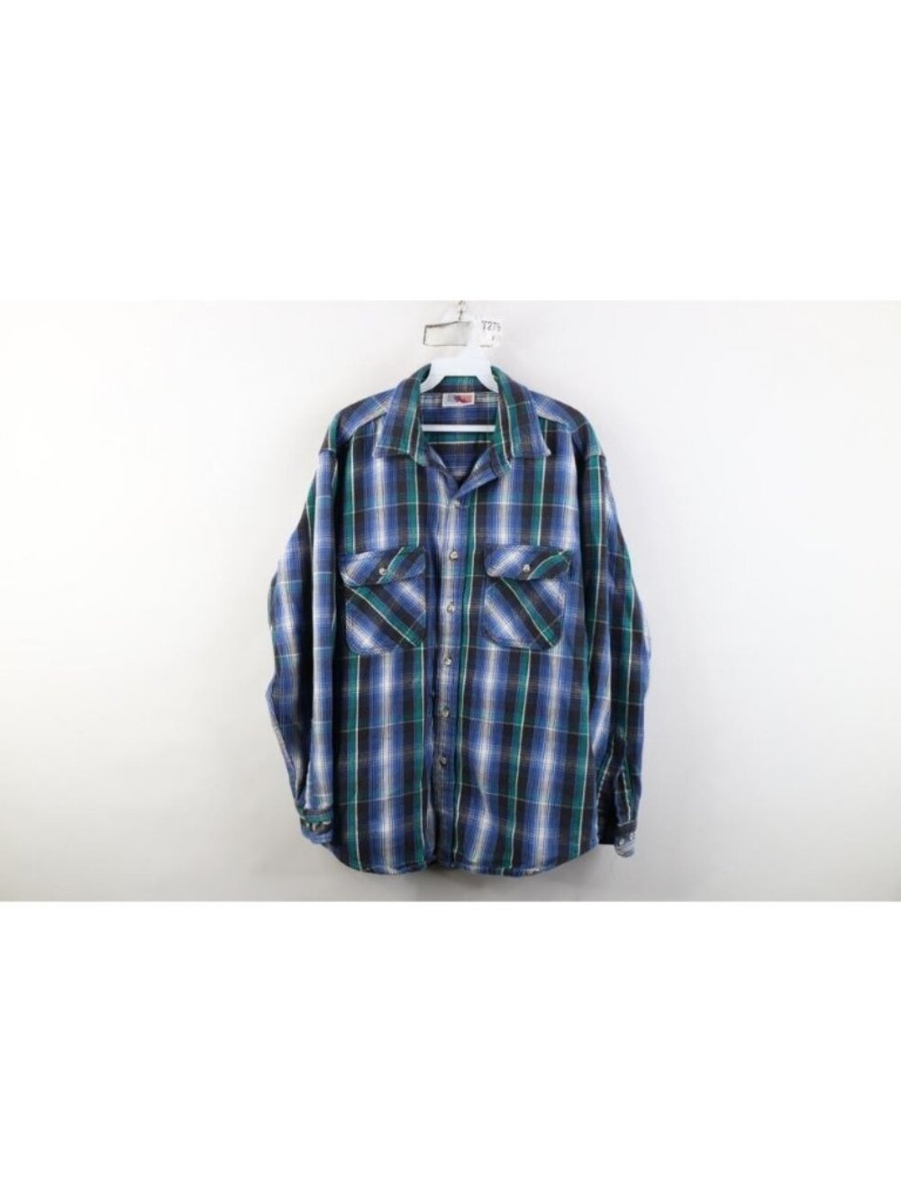 Vintage 70s 80s Streetwear Mens Large Faded Heavyweight Flannel Button Shirt USA